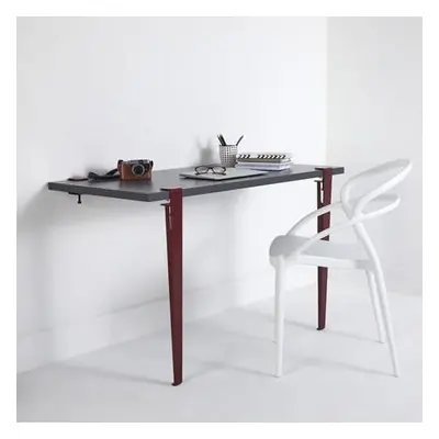 Hanah Home Study Desk Cuarius - AnthraciteBurgundy AnthraciteClaret Red