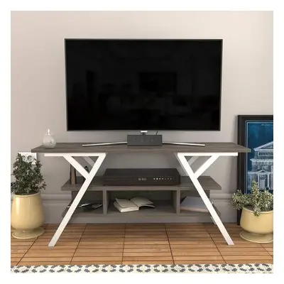 Hanah Home TV Stand Minerva - White, Dark Grey WhiteDark Grey