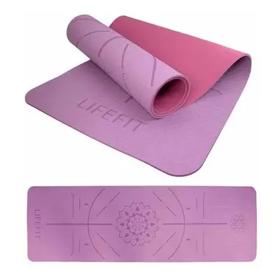 Podložka LIFEFIT YOGA MAT RELAX DUO, 183x58x0,6cm, bordó