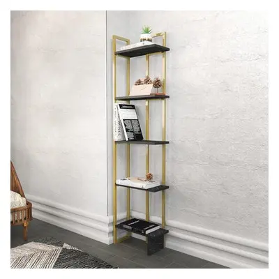 Hanah Home Bookshelf Alice - Black, Gold BlackGold