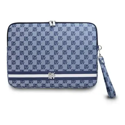 DKNY PU Leather Checkered Pattern and Stripe Obal na Notebook 13/14" Blue