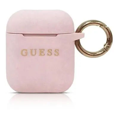 GUACCSILGLLP Guess Silikonové Pouzdro pro Airpods 1/2 Pink