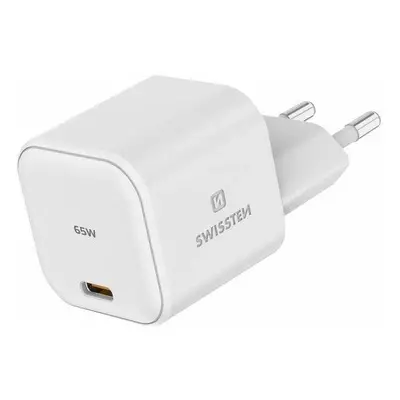 Swissten Síťový Adaptér GaN 1x USB-C 65W PD Bilý