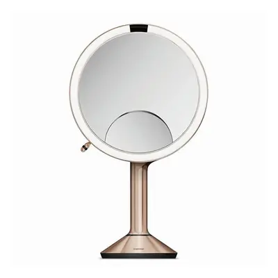 Kosmetické zrcátko s dotykovým ovládáním intenzity osvětlení Rose Gold Sensor Trio Simplehuman