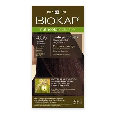 Nutricolor Delicato / Barva na vlasy 4.05 Kaštanovo čokoládová Biokap - 140 ml