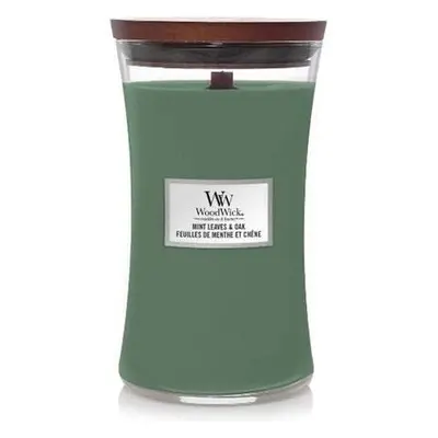 Vonná svíčka váza velká Mint Leaves & Oak WoodWick - 609,5 g