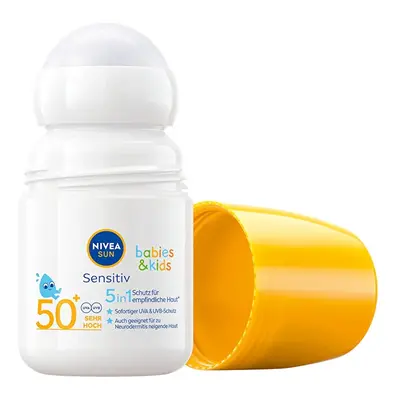 Opalovací mléko pro děti SPF 50+ (Sun Kids Protect & Sensitive Roll-On) Nivea - 50 ml