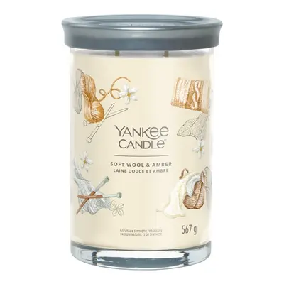 Aromatická svíčka Signature tumbler velký Soft Wool & Amber Yankee Candle - 567 g