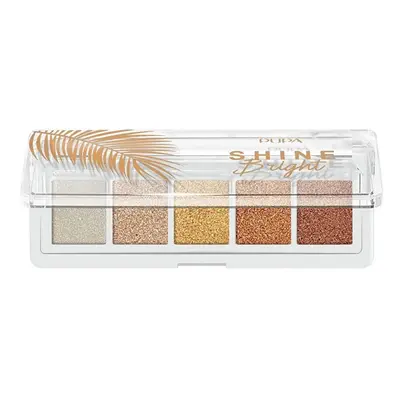 Paletka očních stínů Shine Bright (Eye Palette) PUPA Milano / Odstín: 001 Sunny Gold - 4 g