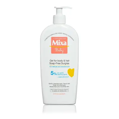 Extra vyživující mycí Baby gel na tělo a vlásky 5% Mixa - 400 ml