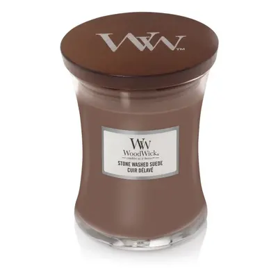 Vonná svíčka váza střední Stone Washed Suede WoodWick - 275 g