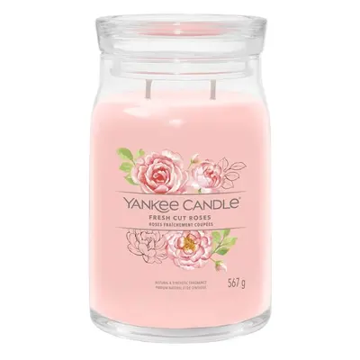 Aromatická svíčka Signature sklo velké Fresh Cut Roses Yankee Candle - 567 g