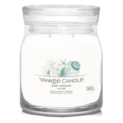 Aromatická svíčka Signature sklo střední Baby Powder Yankee Candle - 368 g