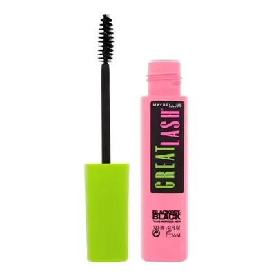 Vyživující a zhušťující řasenka Great Lash Blackest Black Maybelline / Odstín: Black - 12,5 ml