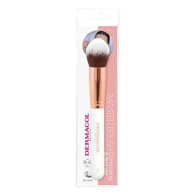 Kosmetický štětec na pudr a kontury s pouzdrem Rose Gold D53 Dermacol