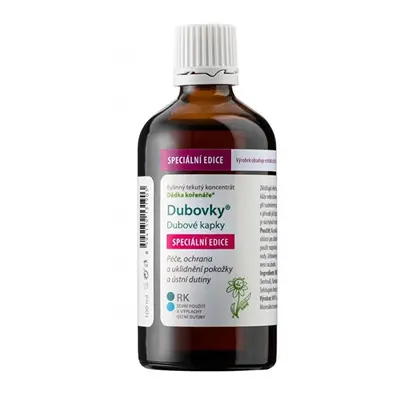 Dubovky – Dubové kapky RK SE 100 ml / Speciální edice Dědek Kořenář