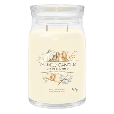 Aromatická svíčka Signature sklo velké Soft Wool & Amber Yankee Candle - 567 g