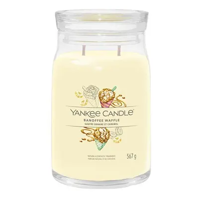 Aromatická svíčka Signature sklo velké Banoffee Waffle Yankee Candle - 567 g