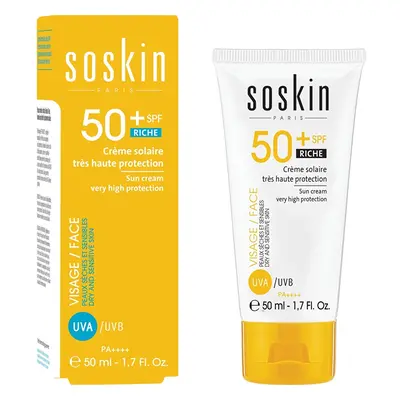 Ochranný krém pro suchou a citlivou pleť SPF 50+ (Sun Care) Soskin Paris - 50 ml