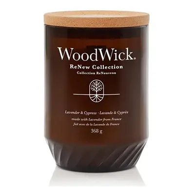 Vonná svíčka ReNew sklo velké Lavender & Cypress WoodWick - 368 g