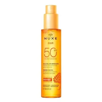 Bronzující olej na opalování pro obličej a tělo SPF 50 Sun (Tanning Oil For Face And Body) Nuxe 