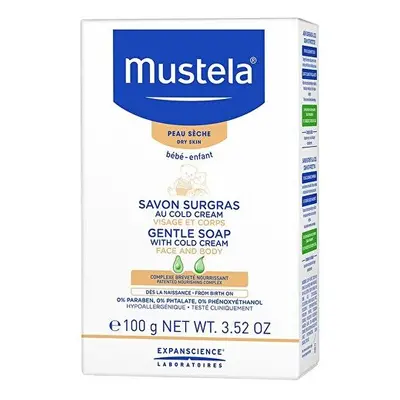 Dětské jemné mýdlo na tvář a tělo (Gentle Soap with Cold Cream) Mustela - 100 g