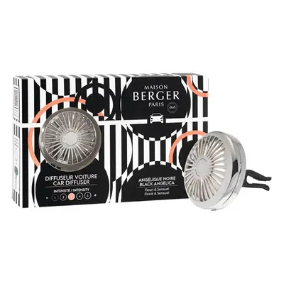 Difuzér do auta Černá Angelika stříbrný (Car Diffuser) Maison Berger Paris