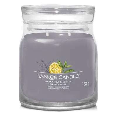 Aromatická svíčka Signature sklo střední Black Tea & Lemon Yankee Candle - 368 g