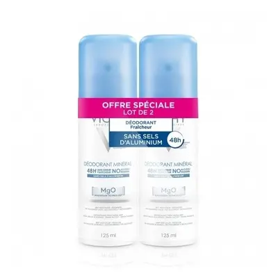 Minerální deodorant ve spreji 48H (Deodorant Mineral) Vichy - 2 x 125 ml