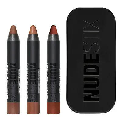 Dárková sada dekorativní kosmetiky na rty 90`s Nude Lips Mini Nudestix - 3 ks