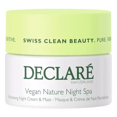 Noční revitalizační pleťový krém a maska pro citlivou pleť Vegan Nature Night Spa (Revitalising 