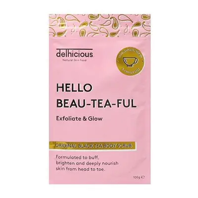 Tělový peeling Hello Beau-Tea-Ful Original (Black Tea Body Scrub) Delhicious - 100 g