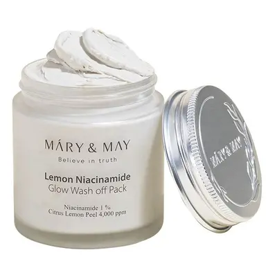 Rozjasňující pleťová maska Lemon Niacinamide Glow Wash off Pack MARY & MAY - 125 g