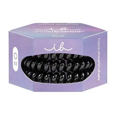 Gumička do vlasů Slim Premium True Black Invisibobble - 3 ks