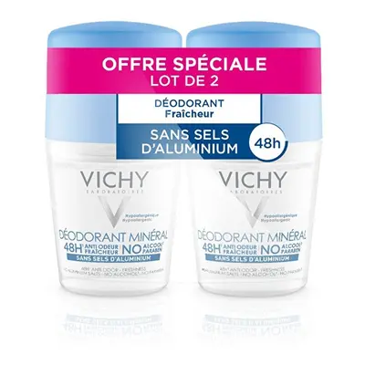 Sada minerálních kuličkových deodorantů (Mineral Deodorant) Vichy - 2 x 50 ml