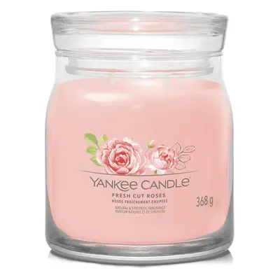 Aromatická svíčka Signature sklo střední Fresh Cut Roses Yankee Candle - 368 g