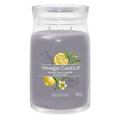 Aromatická svíčka Signature sklo velké Black Tea & Lemon Yankee Candle - 567 g