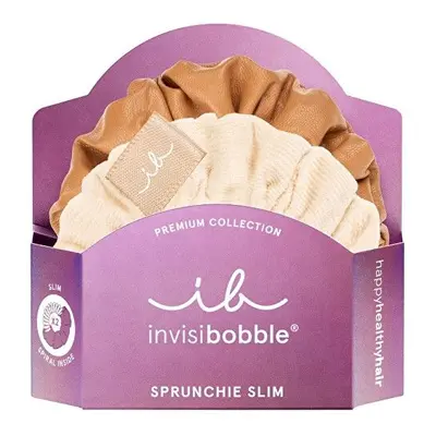 Gumička do vlasů Sprunchie Slim Premium Creme de Caramel Invisibobble - 2 ks