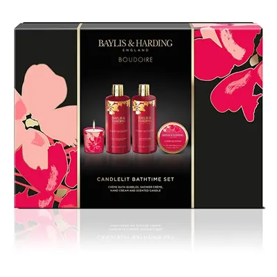 Dárková sada péče o tělo se svíčkou Třešňový květ Baylis & Harding - 4 ks