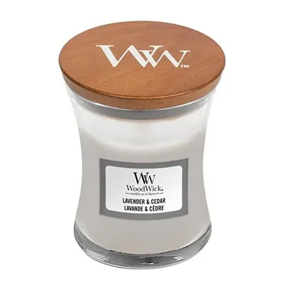 Vonná svíčka váza Lavender & Cedar WoodWick - 85 g