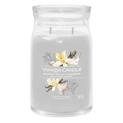 Aromatická svíčka Signature sklo velké Smoked Vanilla & Cashmere Yankee Candle - 567 g