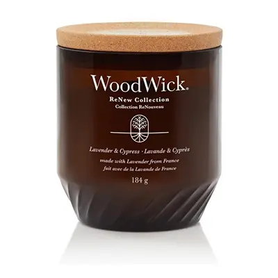 Vonná svíčka ReNew sklo střední Lavender & Cypress WoodWick - 184 g