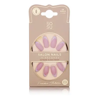 Umělé nehty Frenchie (Salon Nails) SOSU Cosmetics - 24 ks