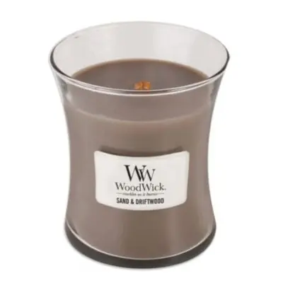 Vonná váza střední Sand & Driftwood WoodWick - 275 g