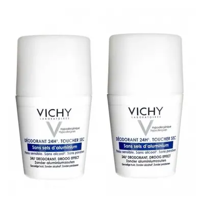 Sada kuličkových deodorantů pro citlivou pokožku Vichy - 2 x 50 ml