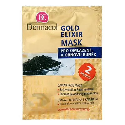 Omlazující maska s kaviárem (Gold Elixir Caviar Face Mask) Dermacol - 2 x 8 g