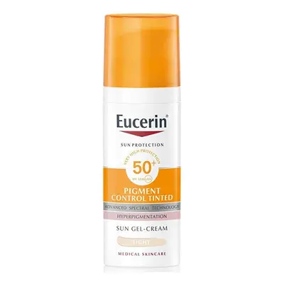 Ochranný tónovací gelový krém na obličej SPF 50+ Pigment Control Tinted (Sun Gel-Cream) Eucerin 