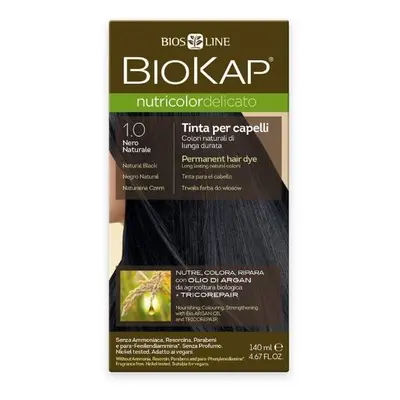 Nutricolor Delicato / Barva na vlasy 1.00 Černá přírodní Biokap - 140 ml