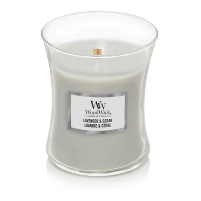 Vonná svíčka váza střední Lavender & Cedar WoodWick - 275 g