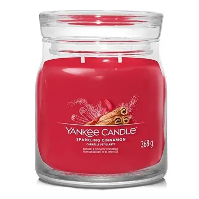 Aromatická svíčka Signature sklo střední Sparkling Cinnamon Yankee Candle - 368 g